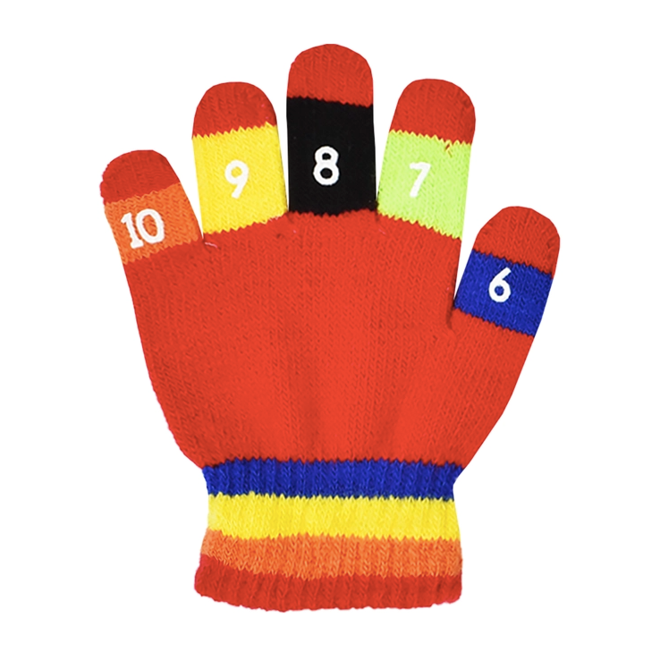 Grand Sierra Toddler Boys and Girls Stretch Number Gloves (Assorted Colors) Size 2-4 Years