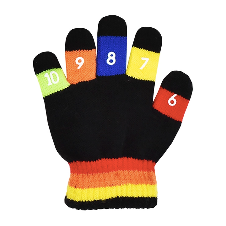 Grand Sierra Toddler Boys and Girls Stretch Number Gloves (Assorted Colors) Size 2-4 Years