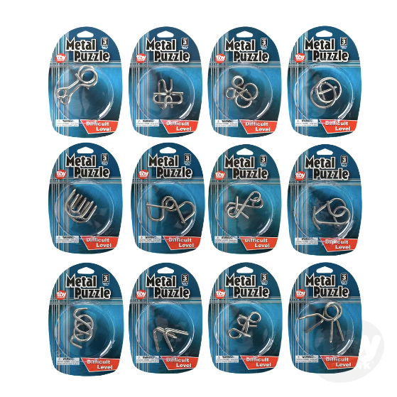 Metal Wire Puzzle- assorted - Random pick