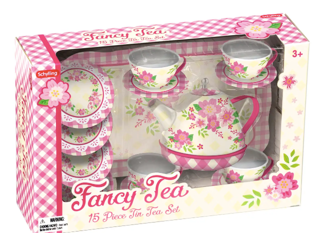 Fancy Tin Tea Set 15 pieces