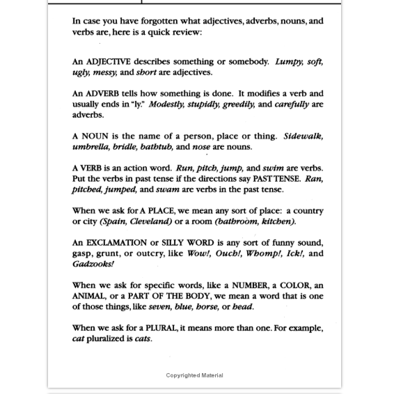 Mad Libs for President