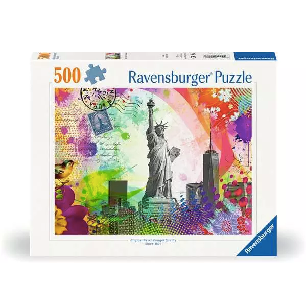 Jigsaw Puzzle New York Postcard - 500 Pieces