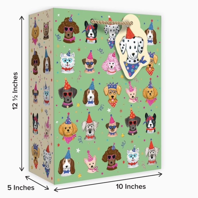 Festive Pups Large Gift Bag