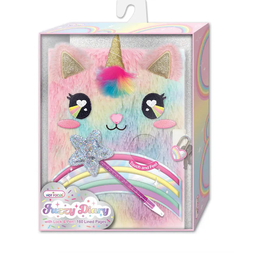 Hot Focus Fuzzy Rainbow Diary