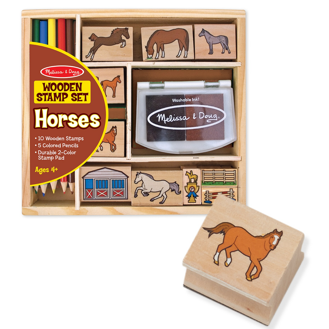 Wooden Stamp Set (Dinosaur & Friendship)