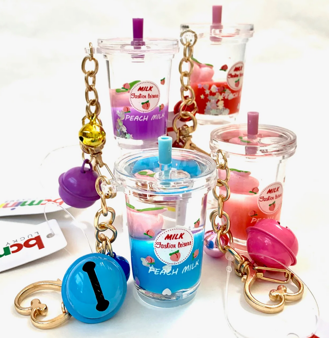 PEACH MILK FLOATY KEY CHARM- one per order