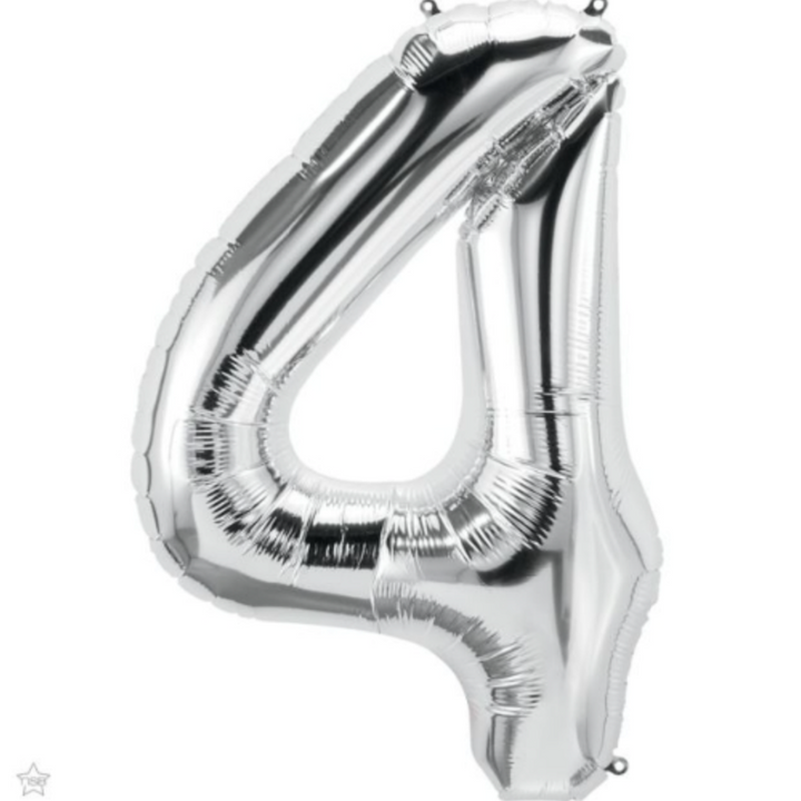 Number Balloons  34"- Silver