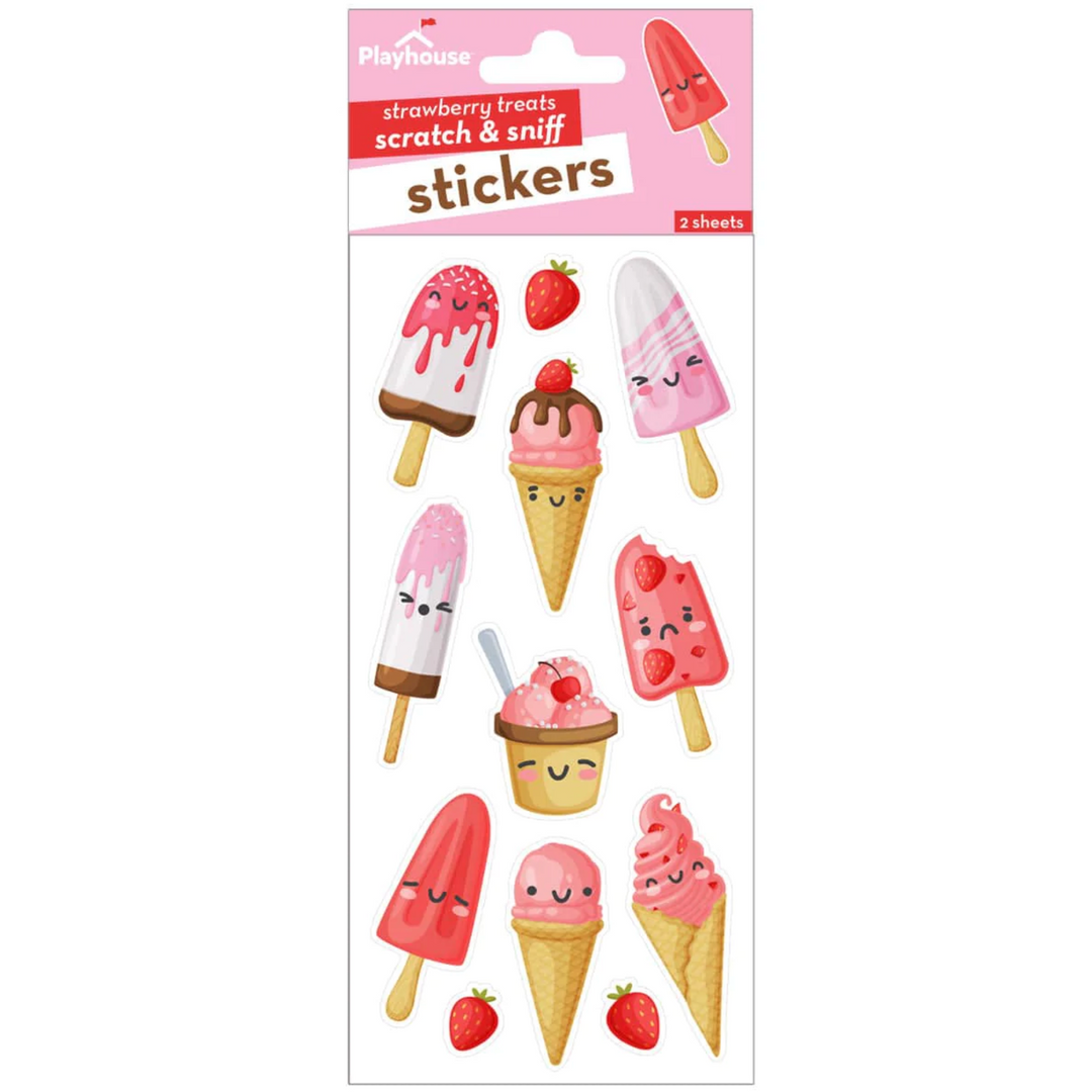 Scratch And Sniff Stickers - Strawberry Treats