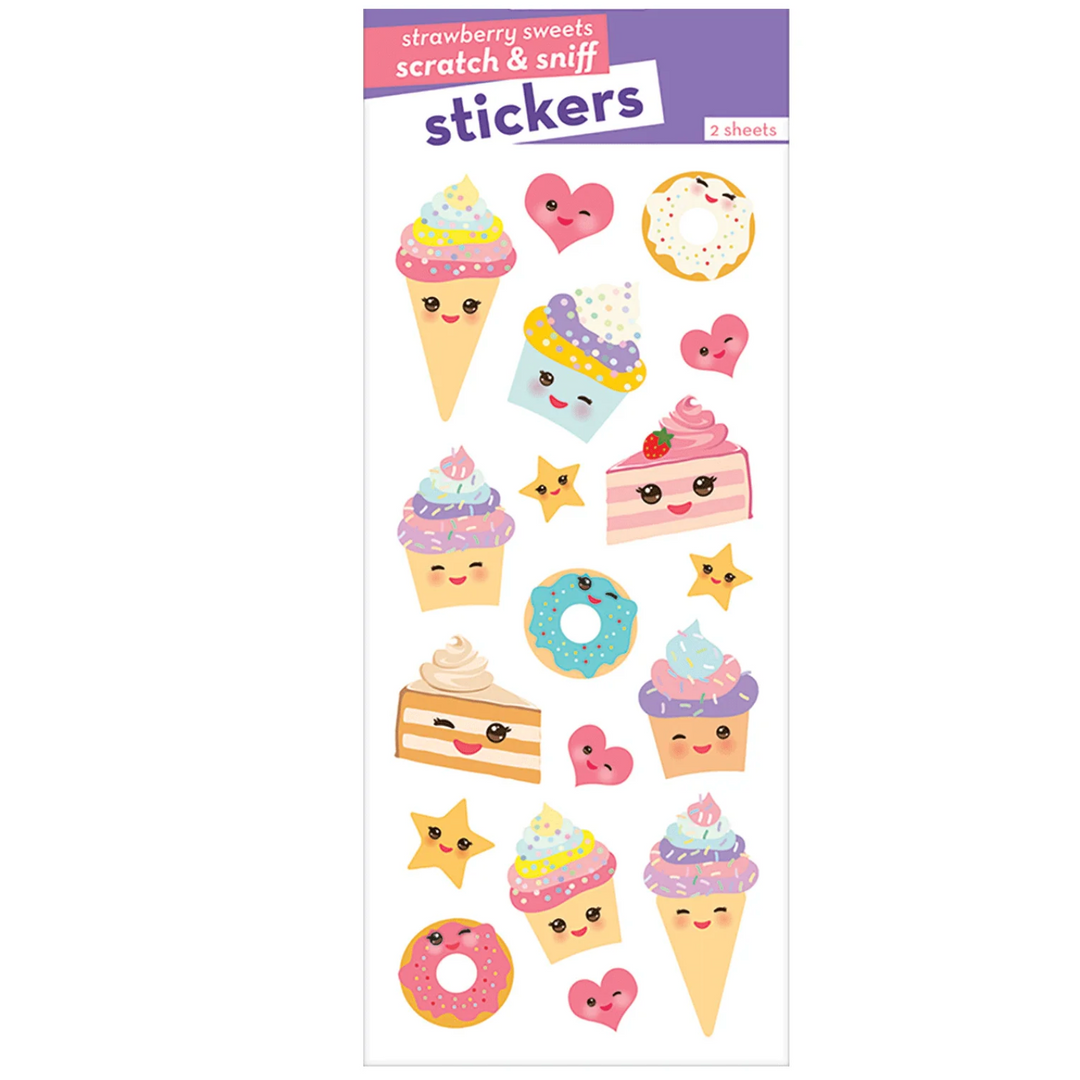 Strawberry Kawaii Sweets Scratch & Sniff Stickers