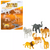 6 PC Animal Set Safari Adventure