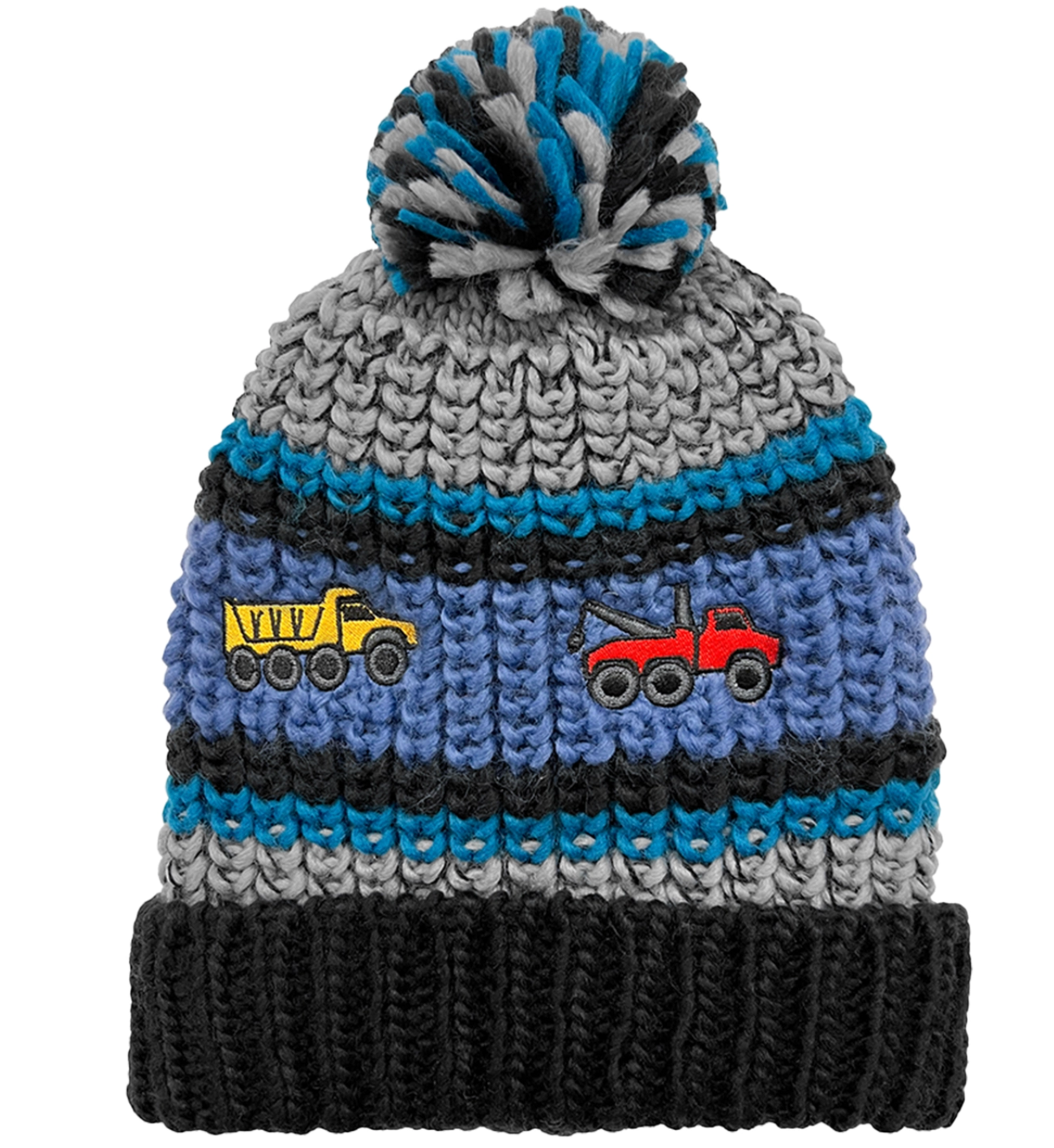 Toddler boy Knit hat with trucks