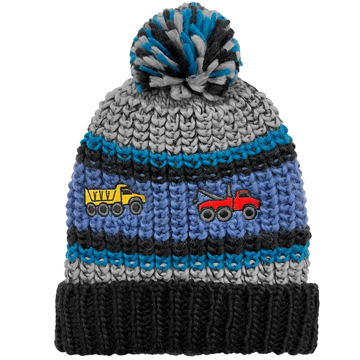 Toddler boy Knit hat with trucks