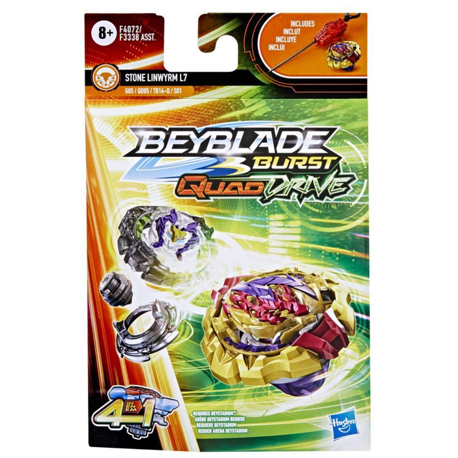 Beyblade Burst QuadDrive  Spinning Top Starter Pack -- Battling Game Top Toy with Launcher