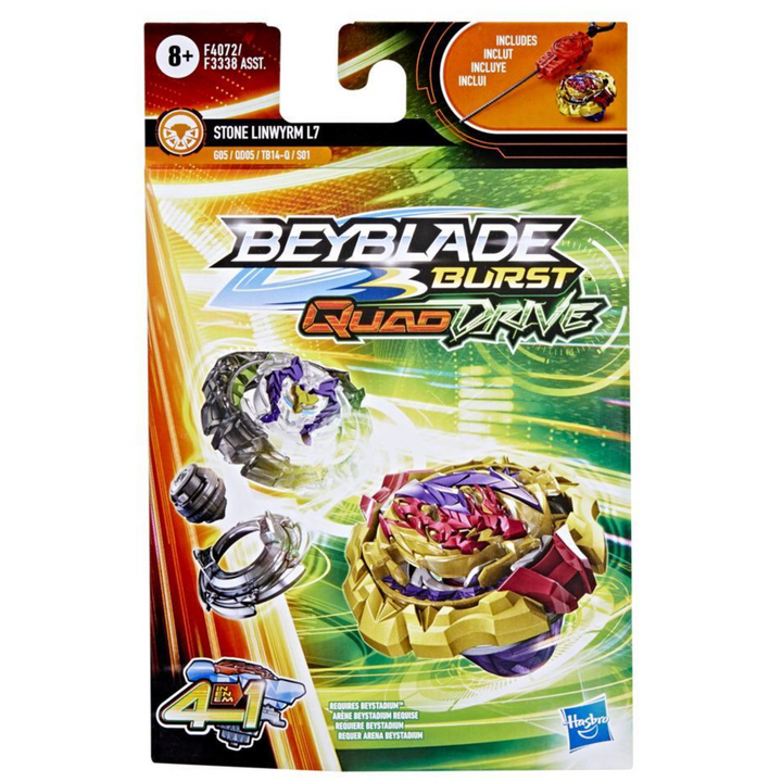 Beyblade Burst QuadDrive  Spinning Top Starter Pack -- Battling Game Top Toy with Launcher