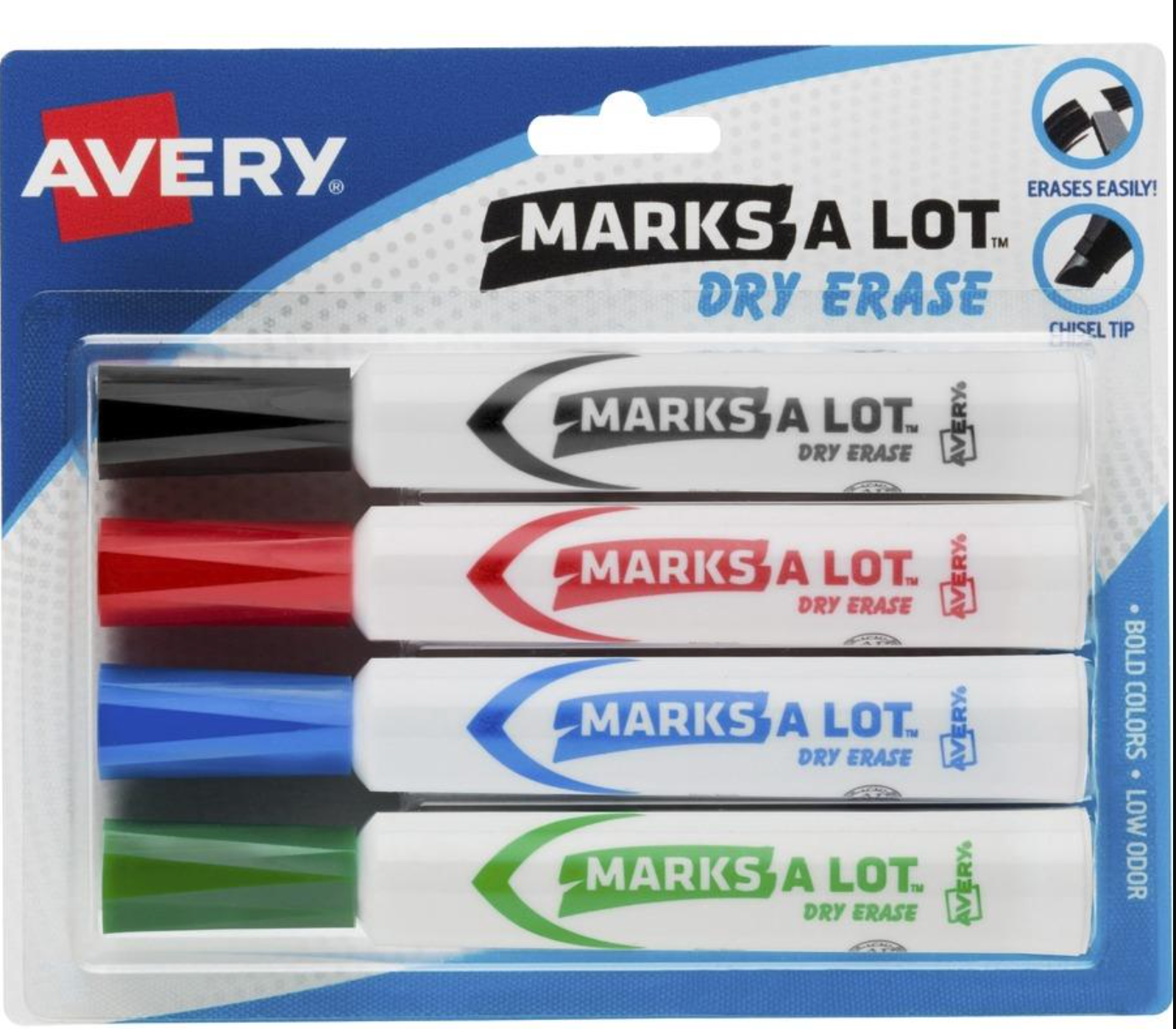 Avery® Marks A Lot Desk-Style Dry-Erase Markers- 4 pack