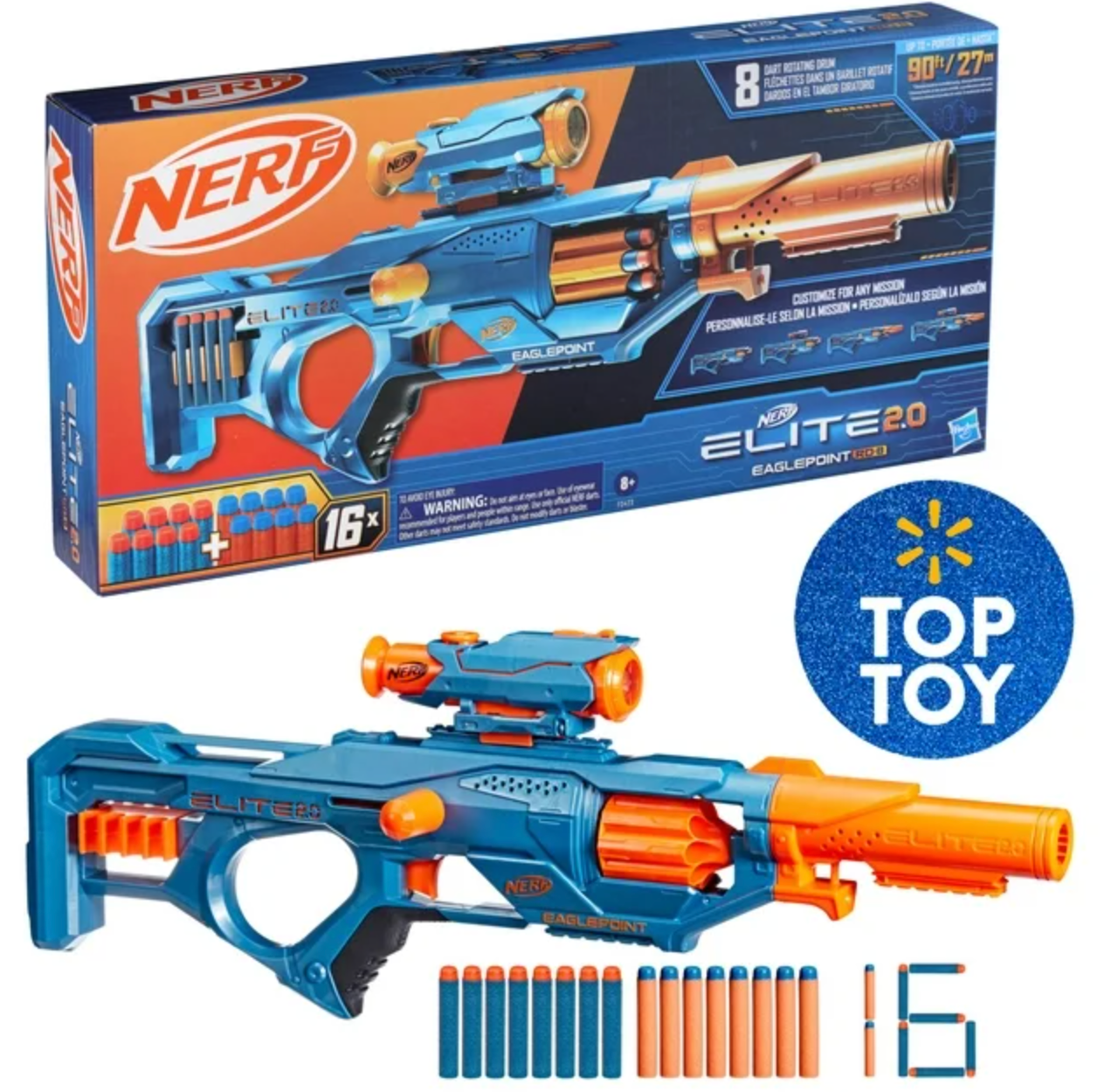 Nerf Elite 2.0 Eagle Point RD-8 Kids Toy Blaster
