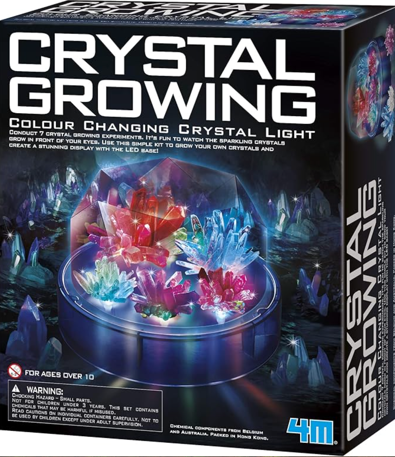4M Crystal Growing Color Changing LED Light Kids Science Kit