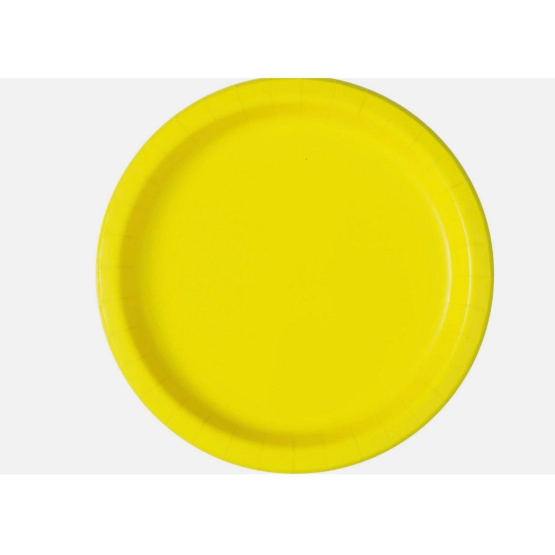 Unique Disposable Paper Round Dessert Plates, 7" 8 Ct