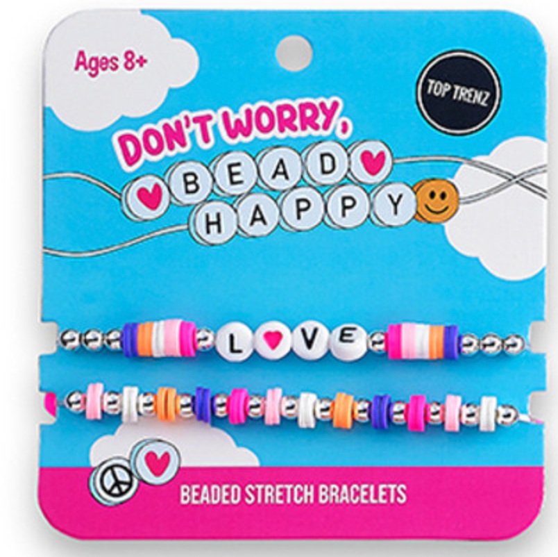 Don't Worry Bead Happy -Stretch Beaded Bracelets