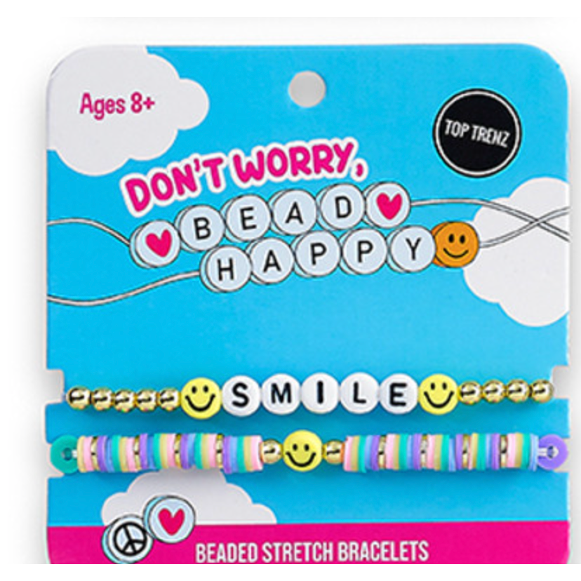 Don't Worry Bead Happy -Stretch Beaded Bracelets