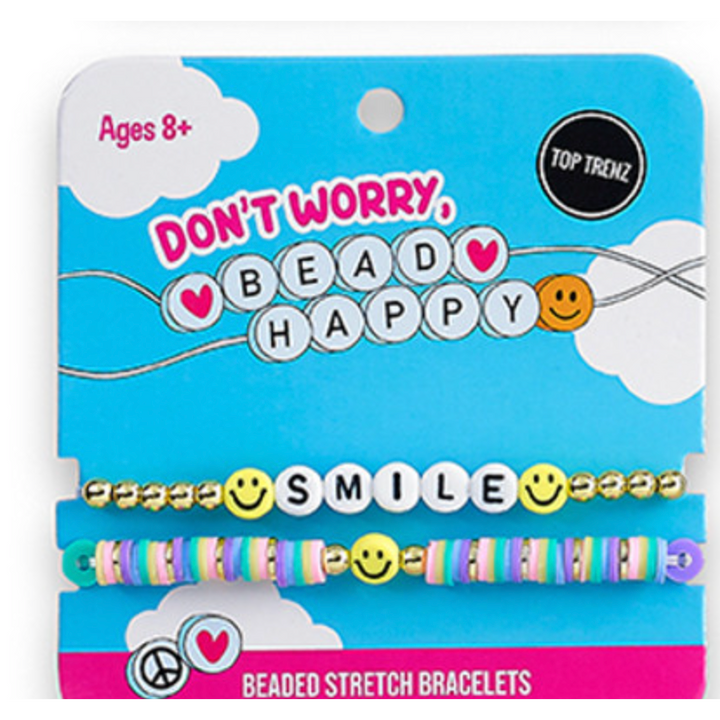 Don't Worry Bead Happy -Stretch Beaded Bracelets