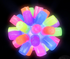 3" Light-Up Rainbow Spiky Ball