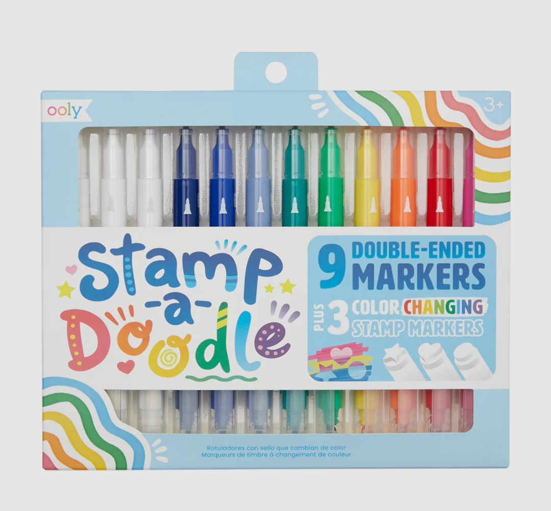 Stamp-A-Doodle Double-Ended Markers - Set of 12