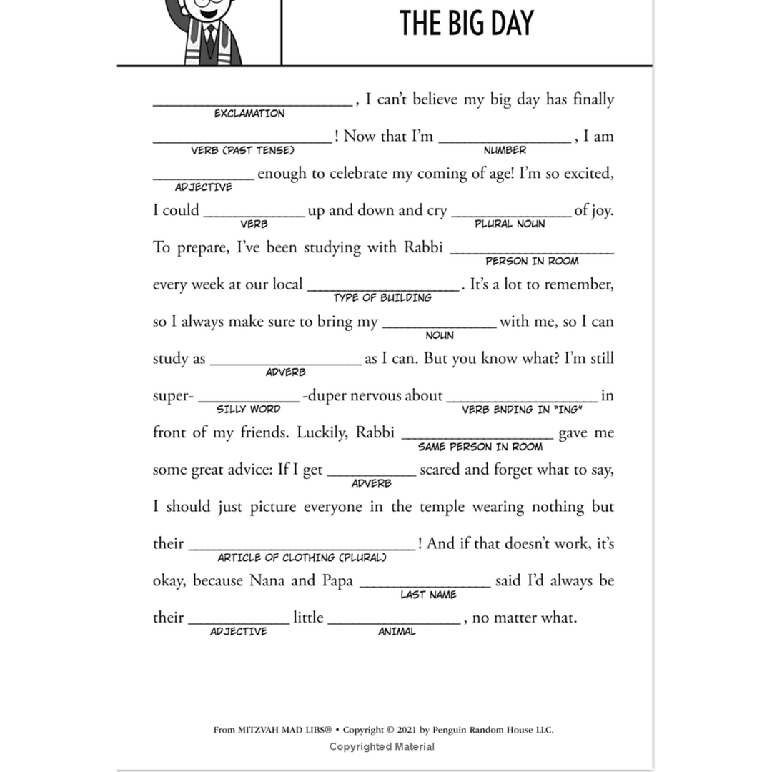 Camp Daze Mad Libs