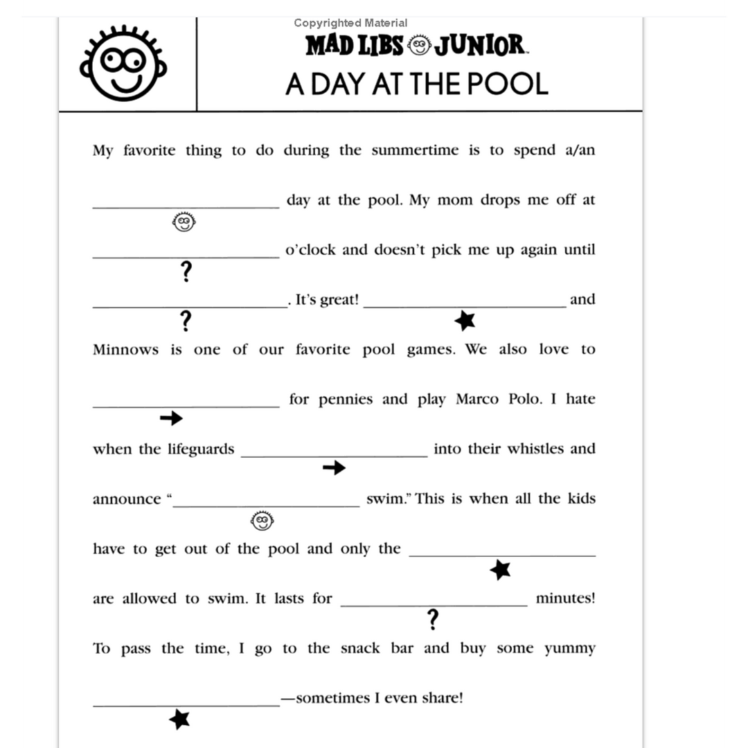 Summer Fun Mad Libs Junior