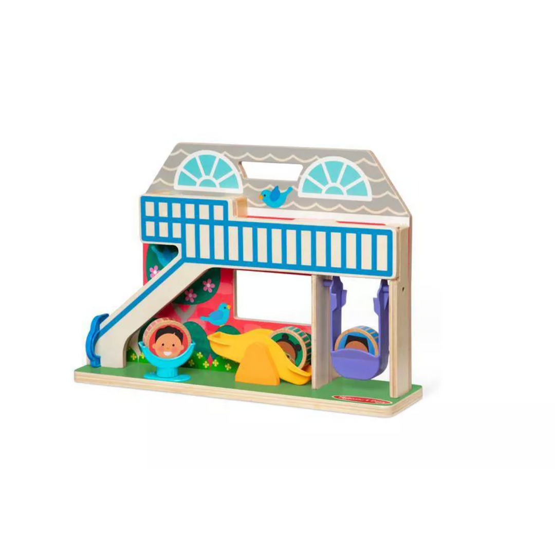 Melissa & Doug GO Tots Wooden Schoolyard Tumble with 3 Disks