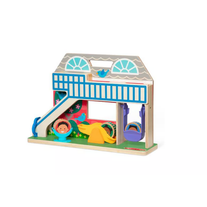 Melissa & Doug GO Tots Wooden Schoolyard Tumble with 3 Disks