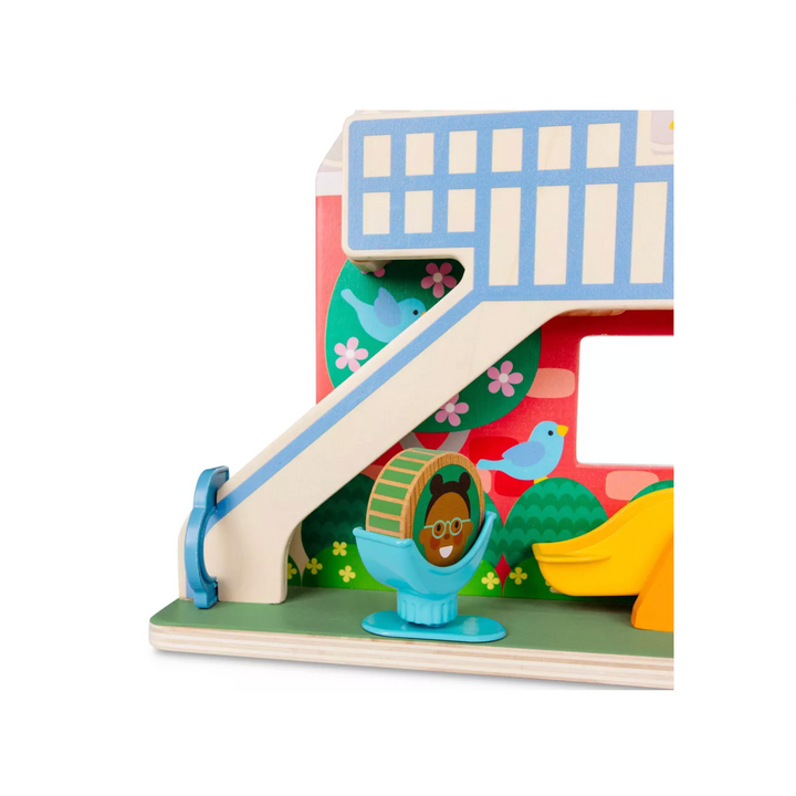 Melissa & Doug GO Tots Wooden Schoolyard Tumble with 3 Disks