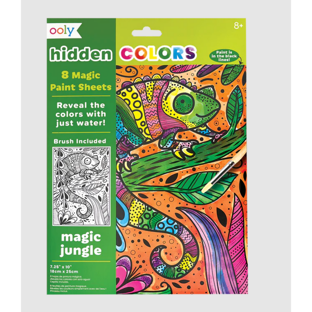 hidden colors magic paint sheets - magic jungle