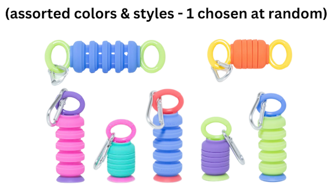 Fidgety Krumples Mini Plungy (One per order - Assorted colors)