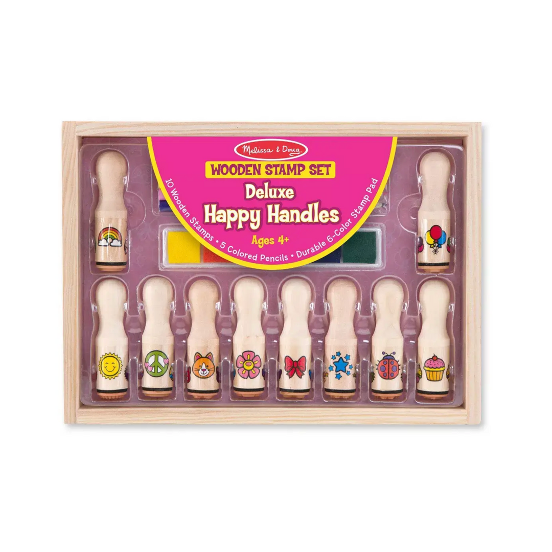 Melissa and Doug Deluxe Happy Handle Stamp Set