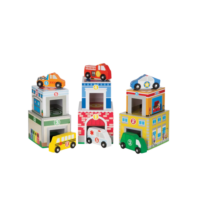 Melissa & Doug Nesting & Sorting Toys - Buildings & Vehicles