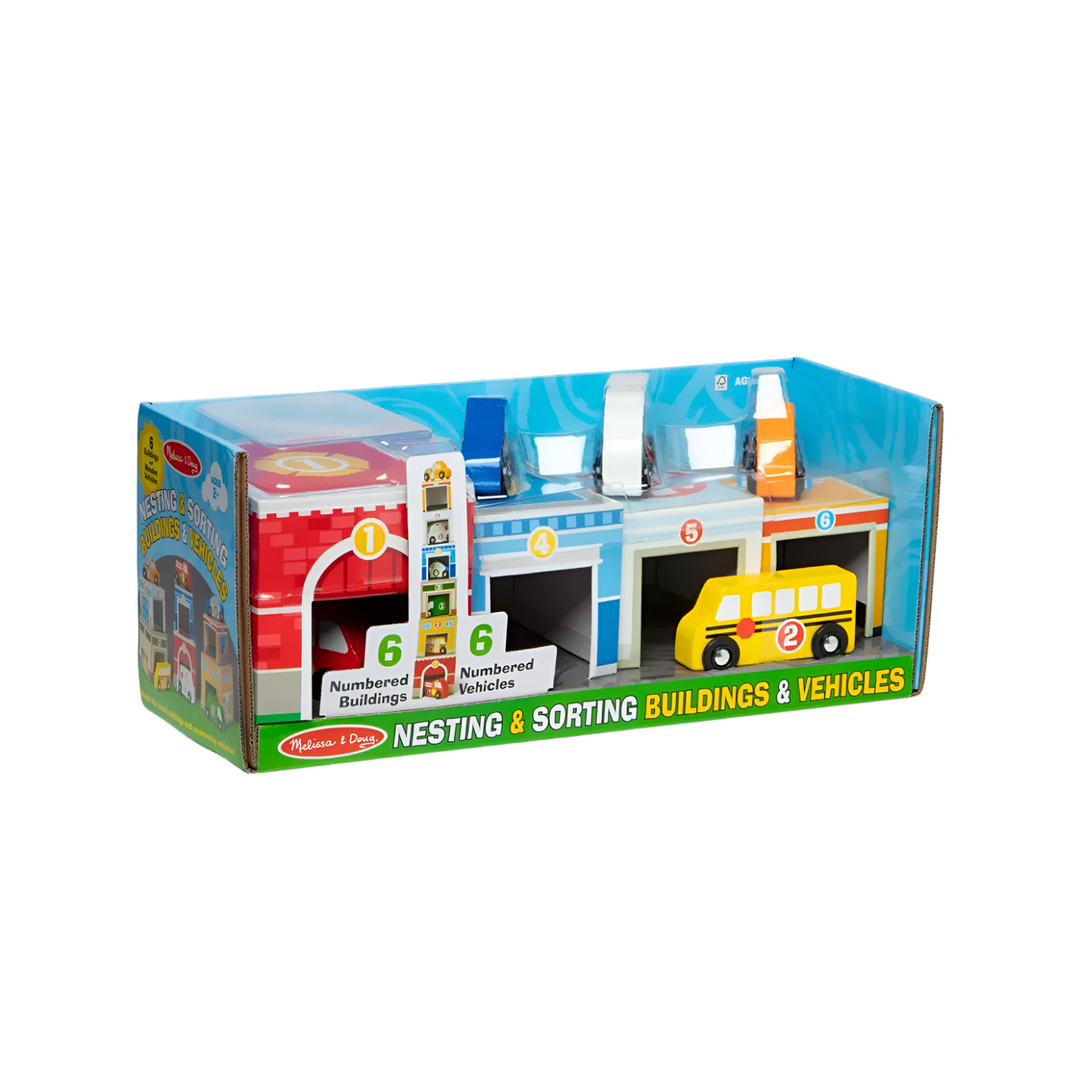 Melissa & Doug Nesting & Sorting Toys - Buildings & Vehicles
