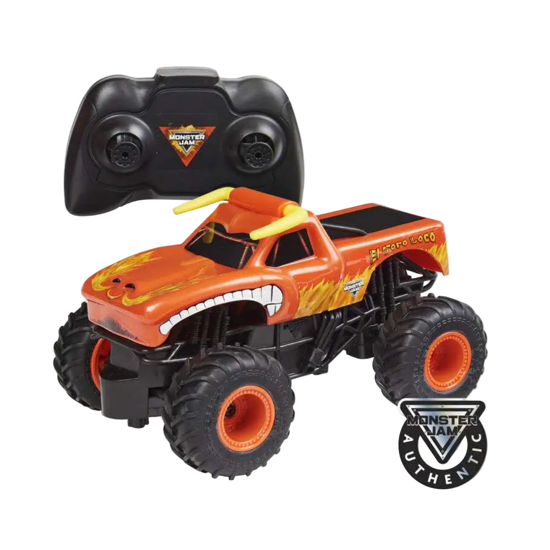 Monster truck with remote control on a white background