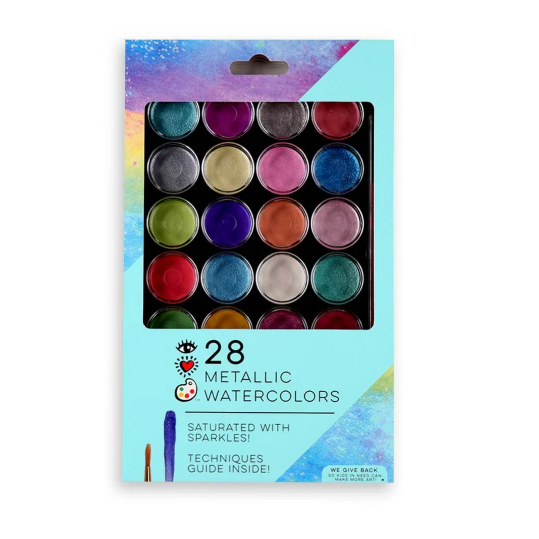 iHeartArt 28 Metallic Watercolors