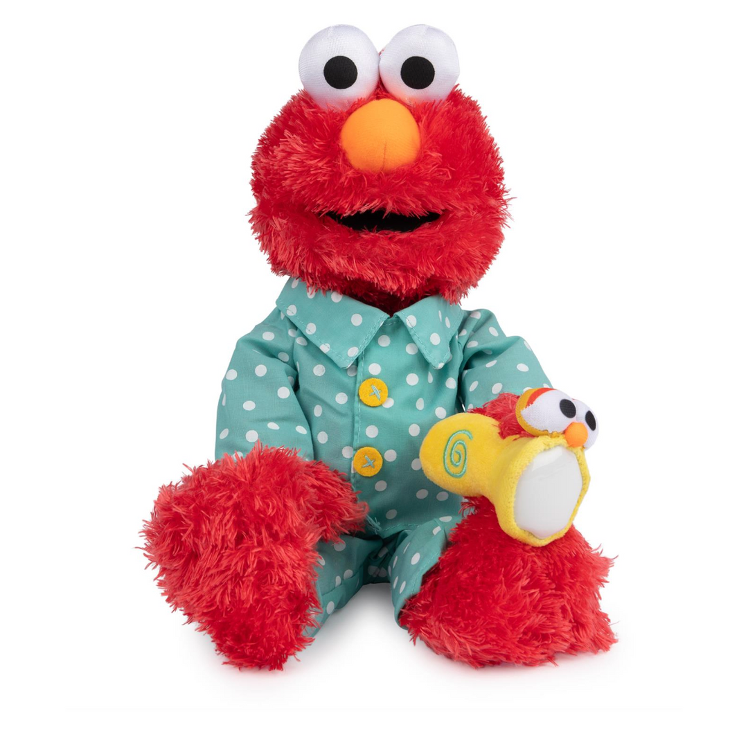 Bedtime Elmo Plush with Glow-in-the-Dark Pajamas & LED Flashlight (12")