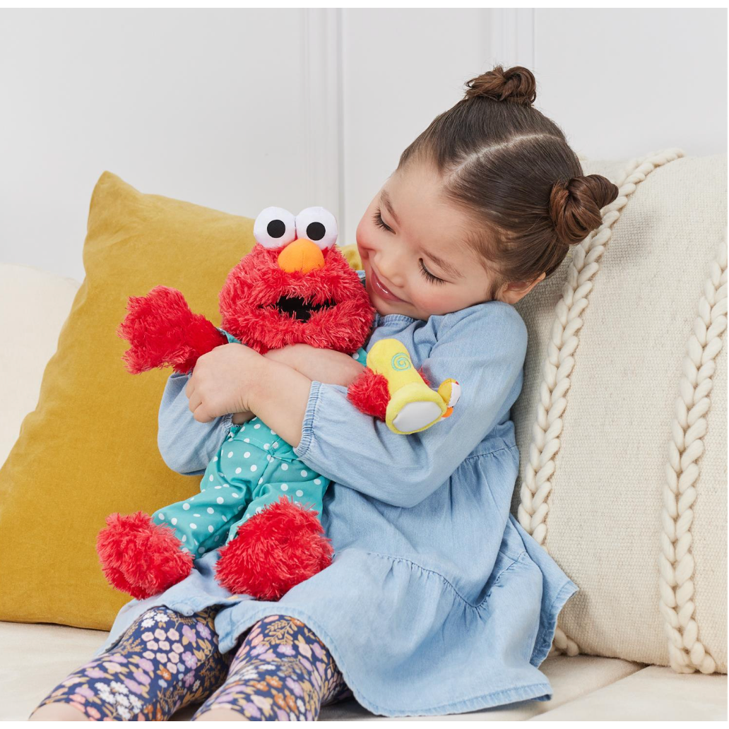 Bedtime Elmo Plush with Glow-in-the-Dark Pajamas & LED Flashlight (12")