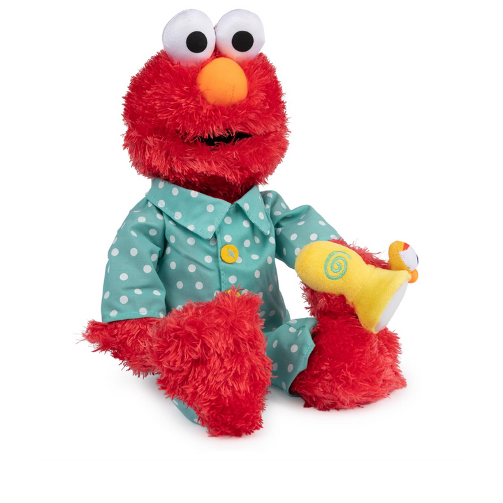 Bedtime Elmo Plush with Glow-in-the-Dark Pajamas & LED Flashlight (12")