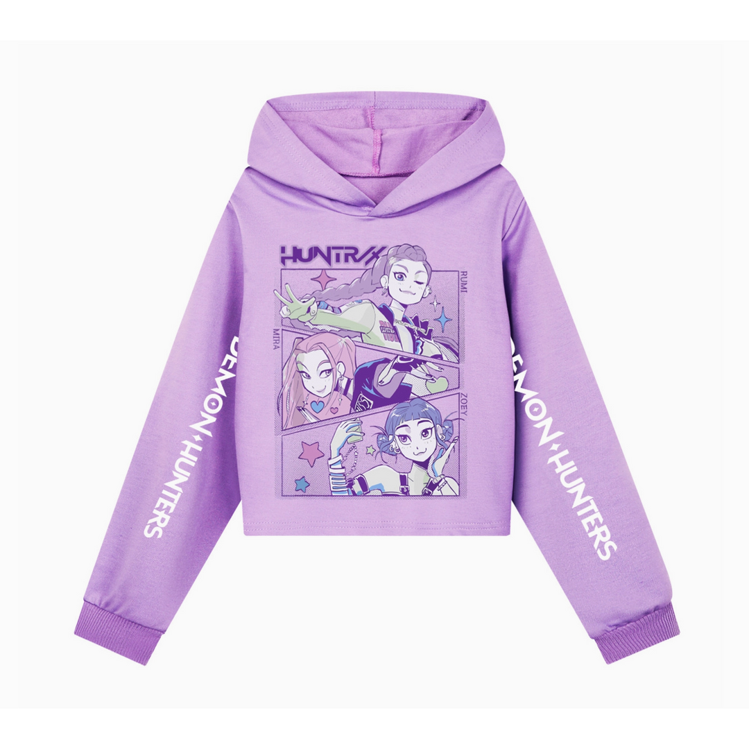 K Pop Demon Hunters Cropped Hooded Sweatshirt