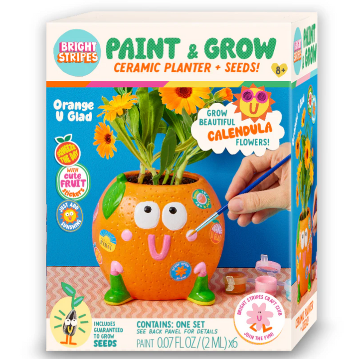 Paint & Grow Ceramic Planter with Seeds