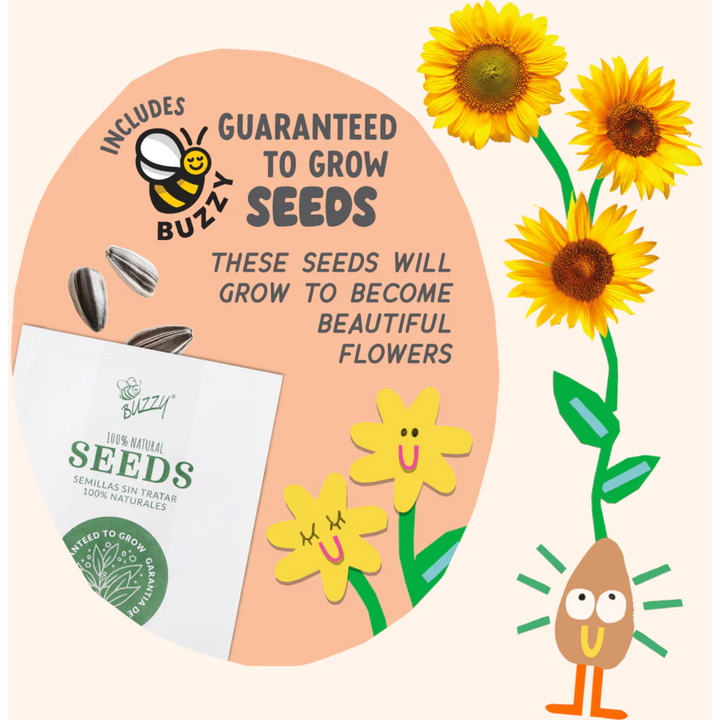 Paint & Grow Ceramic Planter with Seeds