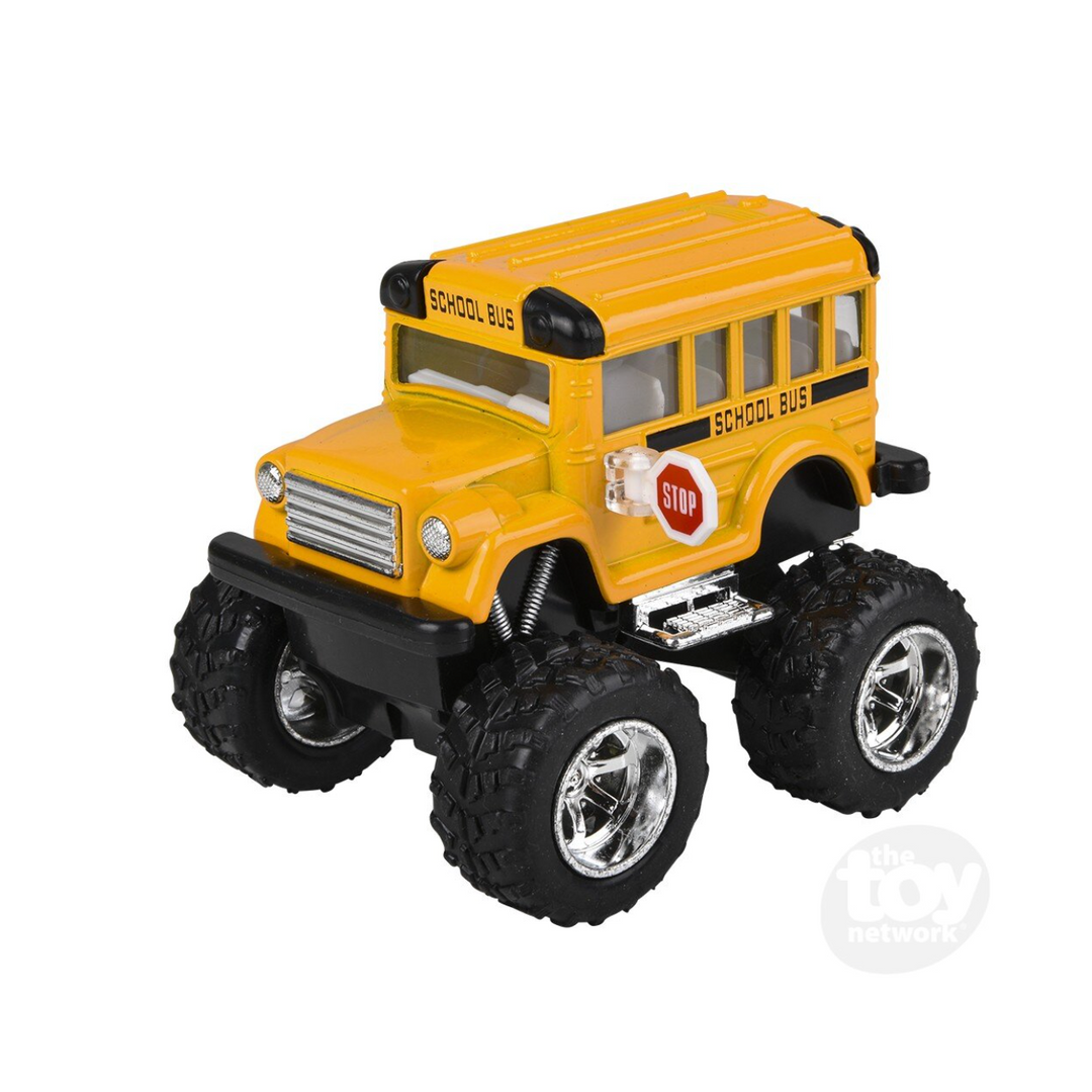 Die-Cast Pull Back Big Wheel School Bus