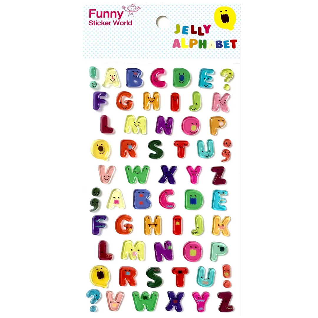 Jelly Alphabet Gel Stickers