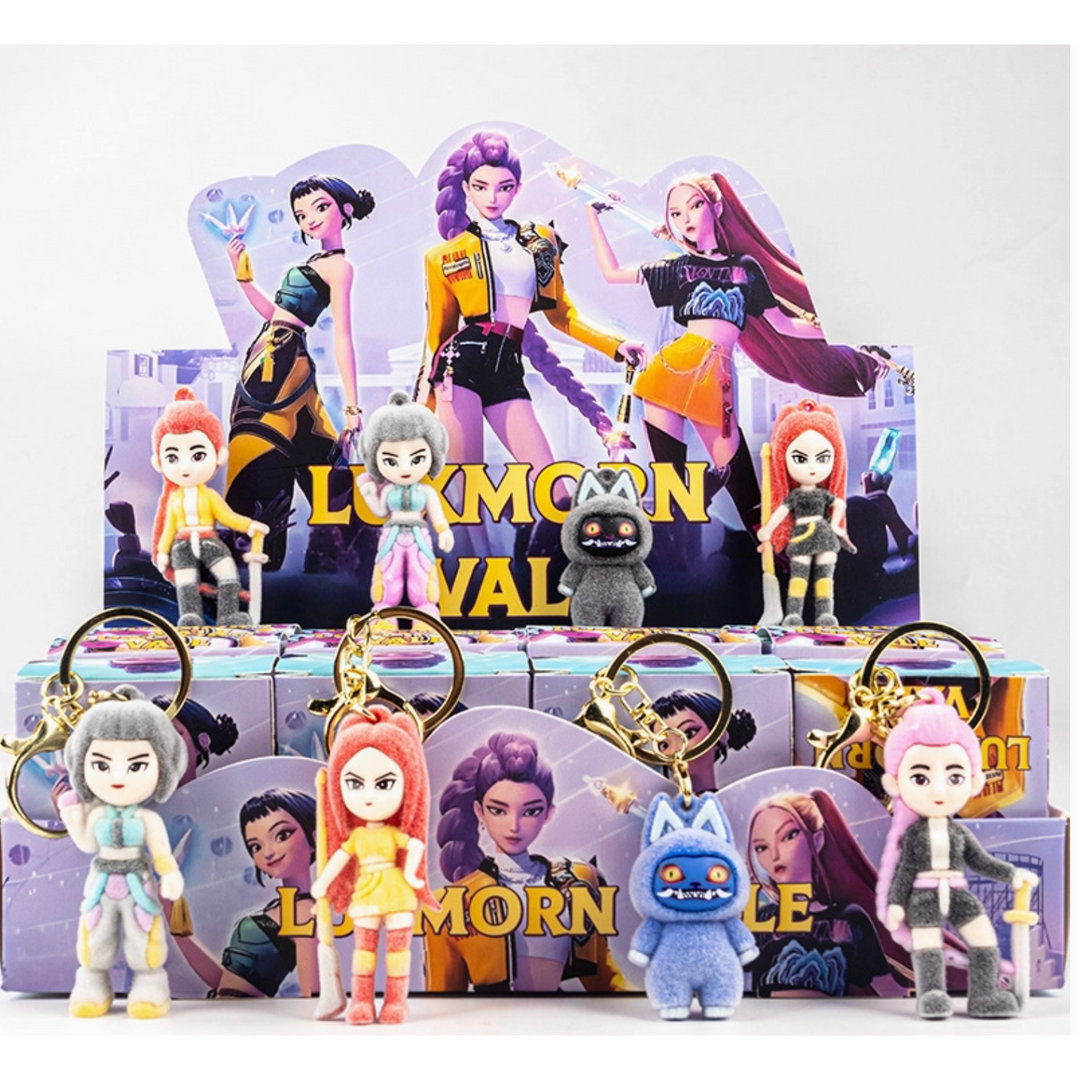 Kpop Demon Hunters Flocking Keychain Blind Box