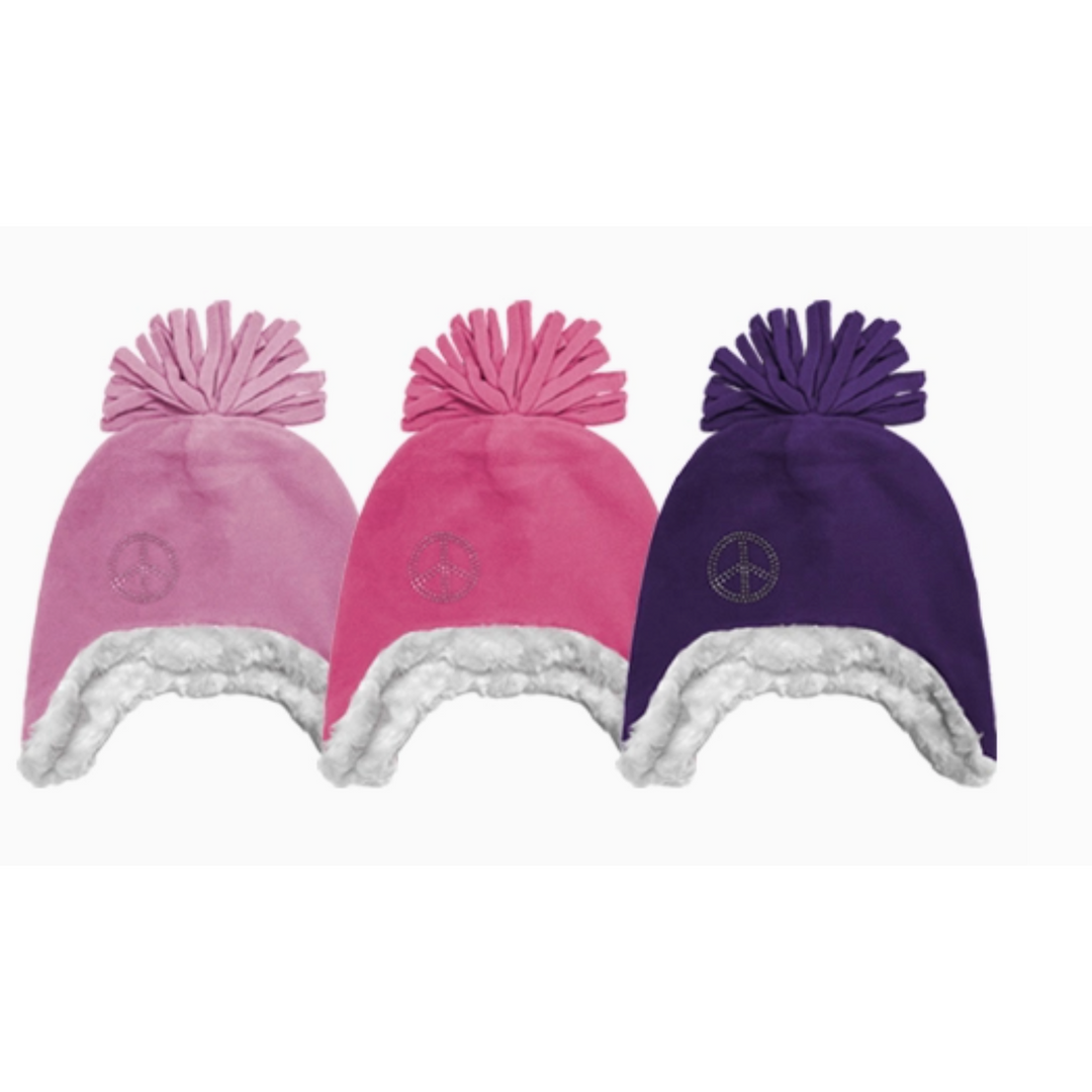 Girls' Bling Peace Microfleece Helmet for ages 6+