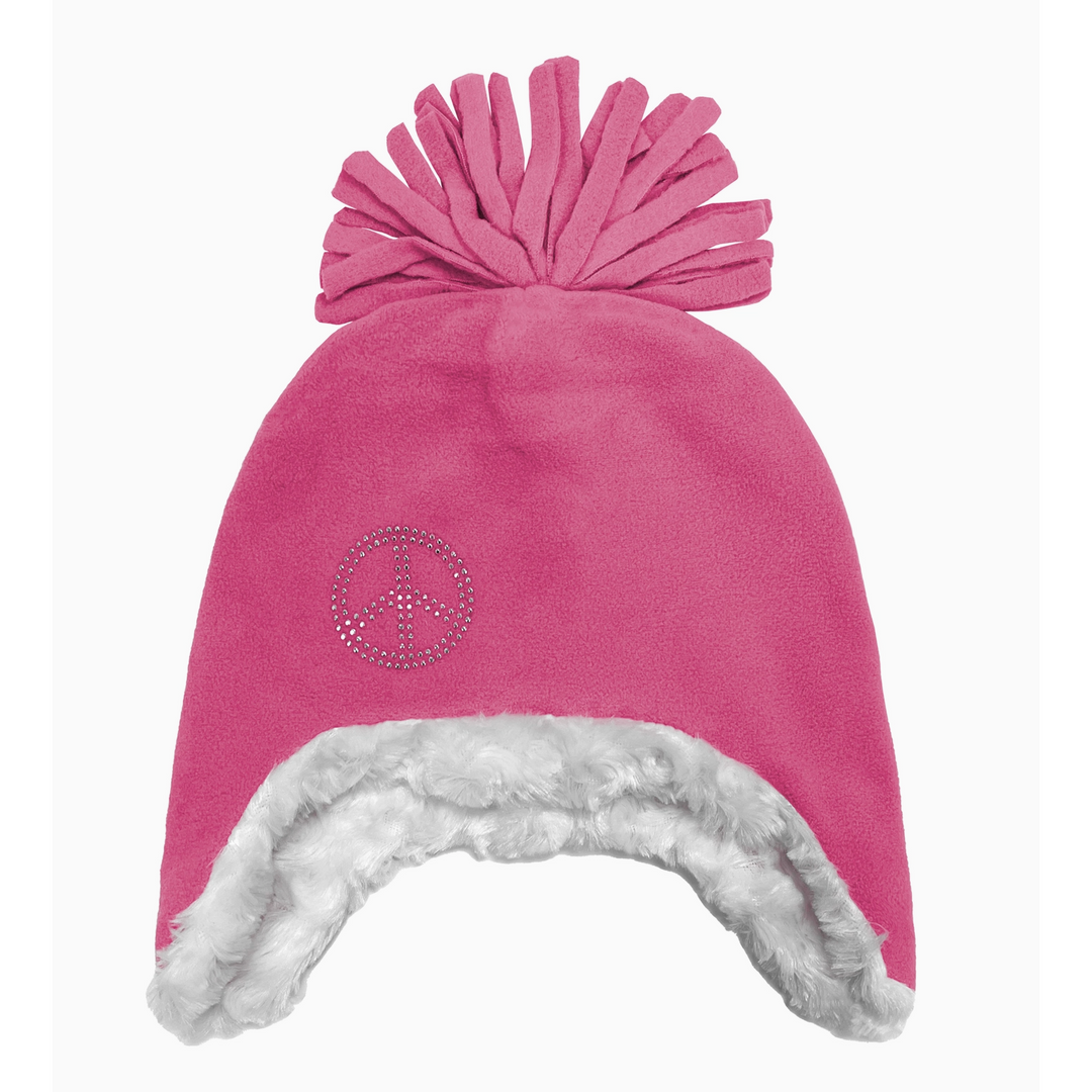 Girls' Bling Peace Microfleece Helmet for ages 6+